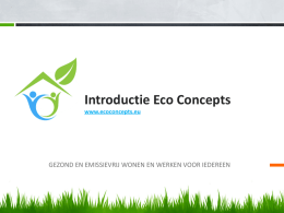 Presentatie Introductie Eco Concepts