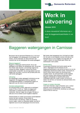 Baggeren watergangen in Carnisse