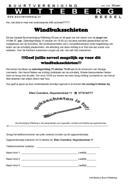 Windbuksschieten - Buurtvereniging Witteberg