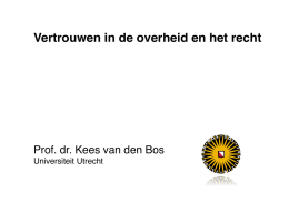 lichtte prof. Kees van den Bos - Prettig contact met de overheid