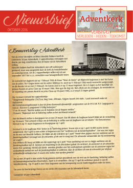 Nieuwsbrief 50 jaar Adventkerk