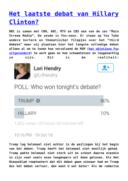 Het laatste debat van Hillary Clinton?