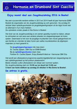 Jeugdmuziekdag 2016 - Boekel - Harmonie en Drumband Sint