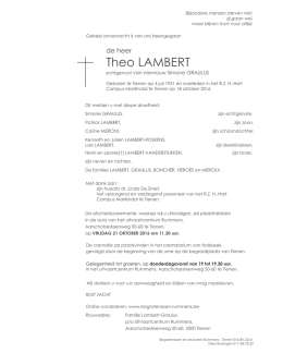 Brief - Tienen - Begrafenissen Rummens