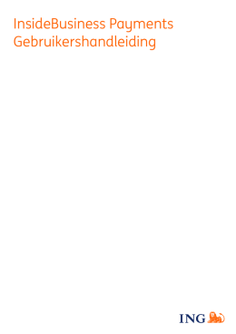 InsideBusiness Payments Gebruikershandleiding