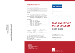 postuniversitaire cyclus notariaat 2016-2017