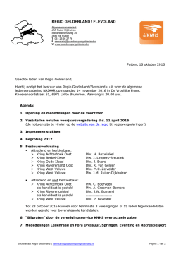 Agenda 11 april 2016 - Paardensport Gelderland