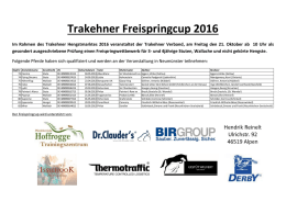 Trakehner Freispringcup 2016
