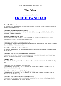 free thea stilton pdf