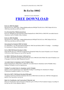 Free BOOK BS EN ISO 10042 PDF