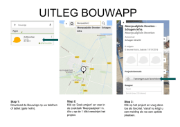 Stap 1: de BouwApp op uw telefoon of tablet (gele helm