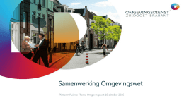 Samenwerking Omgevingswet - Metropool Regio Eindhoven
