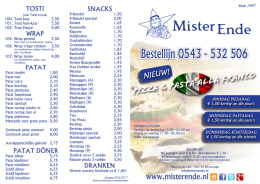 menukaart - MisterEnde