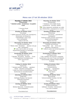 17 t/m 30 oktober 2016 - AZ Sint-Jan Brugge