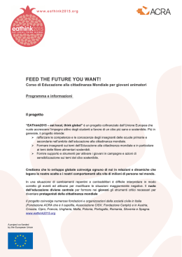 feed the future you want! - Comune di Cassina de` Pecchi