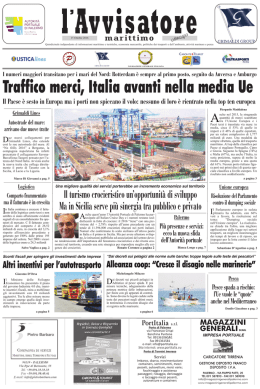 Traffico merci, Italia avanti nella media Ue