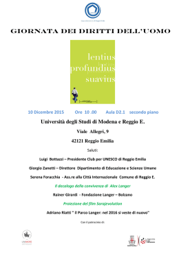 Eventi - Comune di Reggio Emilia