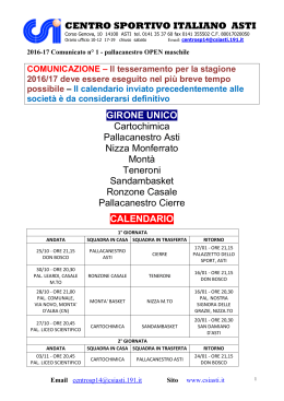 16-17com1pallacanestroopen - Centro Sportivo Italiano – Comitato