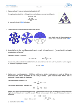 1. Osserva la figura 1. Quale percentuale della figura è colorata? 2