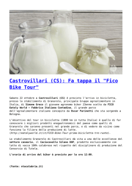 Castrovillari (CS): Fa tappa il "Fico Bike Tour"