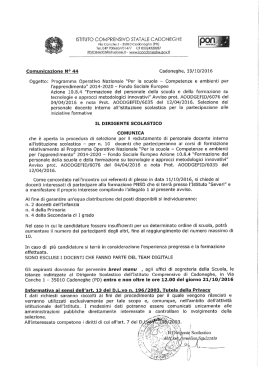 PON 2014-2020 Formazione Personale Docente