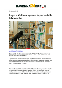 Lugo e Voltana aprono le porte delle biblioteche