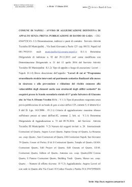 sull`elenco prezzi ai sensi dell`art.82, comma 2, lett. a) V.3.1