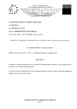 (ELEZIONI (2)) - Istituto Comprensivo "S.Bernardino da Siena