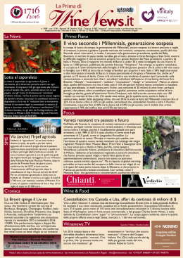 WineNews - La Prima di Winenews - n. 1999