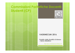 Vademecum 2016 Commissioni Paritetiche Docenti Studenti