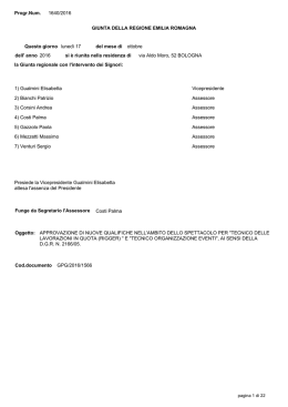1) Gualmini Elisabetta Vicepresidente 2) Bianchi Patrizio Assessore