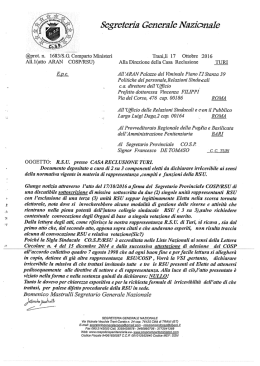 17.10.2016 rsu turi di bari. documento irricevibile pe rla