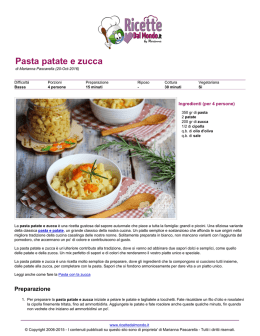 Pasta patate e zucca | RicetteDalMondo.it