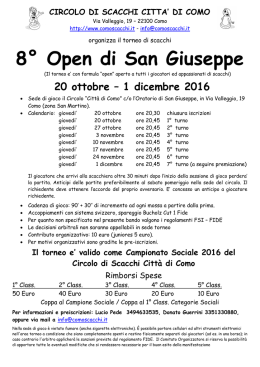 Bando 8° Open San Giuseppe 2016