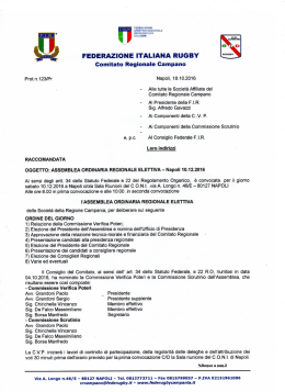 18.10.2016 L`Assemblea Ordinaria Regionale Elettiva del C.R.