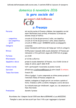 Volantino - Runner`s Club Bellinzona