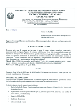 Manifestazione di interesse sito web