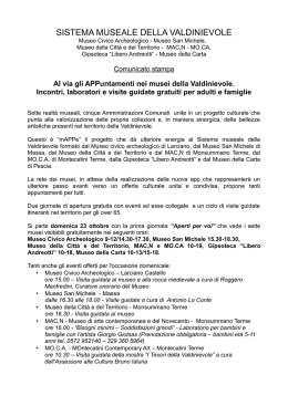 sistema museale della valdinievole