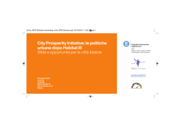 City Prosperity Initiative: le politiche urbane dopo Habitat III
