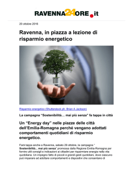Ravenna, in piazza a lezione di risparmio energetico