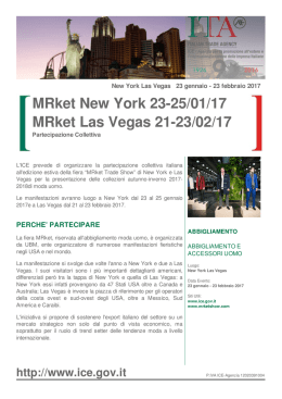 MRket New York 23-25/01/17 MRket Las Vegas 21-23