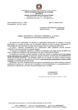 Ufficio Scolastico Regionale per la Puglia UFFICIO III Ambito