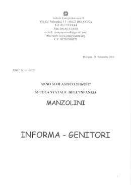 circolare inizio anno scuola infanzia 16-17