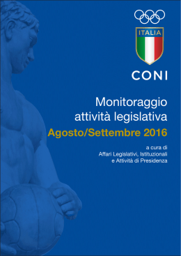 Monitoraggio attivit&agrave; legislativa