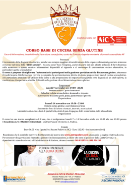 Corso Cucina senza glutine_Ascom Padova