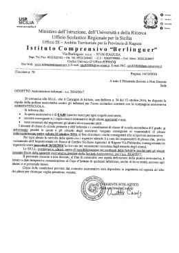 circolare n. 70 Assicurazione Infortuni 2016-2017