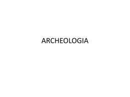 archeologia - Dipartimento di Sociologia