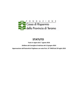 statuto - Fondazione Tercas