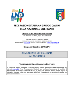 federazione italiana giuoco calcio lega