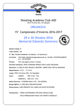 Esercizi - Shooting Academy Club